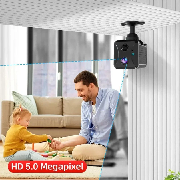 Мини камера WI FI 5 mp видеонаблюдения с записью ночная съёмка, слот microSD Ubox - изображение 2