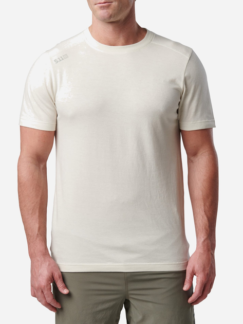 Тактична футболка чоловіча 5.11 Tactical PT-R Charge Short Sleeve Top 82128-654 L [654] Sand Dune Heather (888579520217) - зображення 1