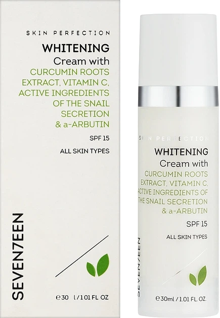 Відбілювальний крем для обличчя - Seven7een Skin Perfection Whitening Cream SPF 15 30ml (1146348-105441) - изображение 2