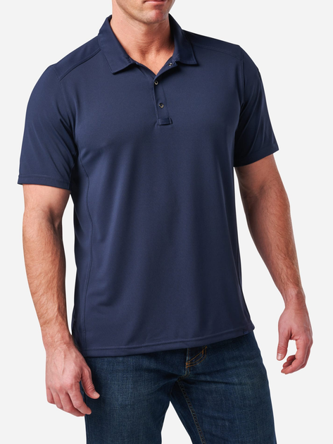 Тактична футболка чоловіча 5.11 Tactical Paramount Chest Polo 41298-721 2XL [721] Pacific Navy (888579740578) - зображення 2