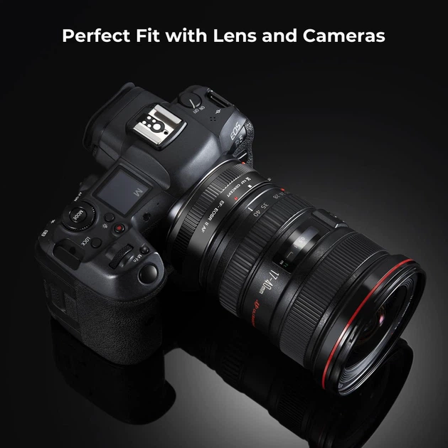Автофокусний адаптер K&F Concept Canon EF на EOS R (EF-S на RF) для EOS RP R R6 R5 - зображення 8