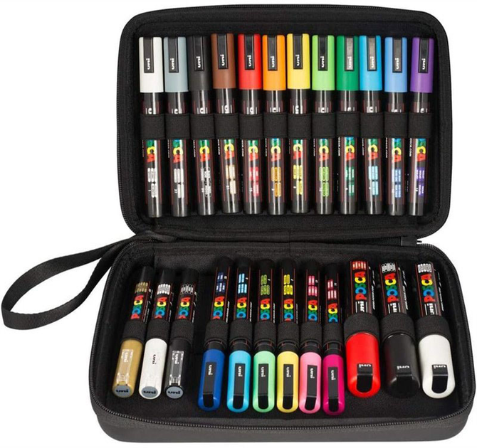 Zestaw markerów Posca Markers Mixed Suitcase 24 szt (3296280038803) - obraz 1