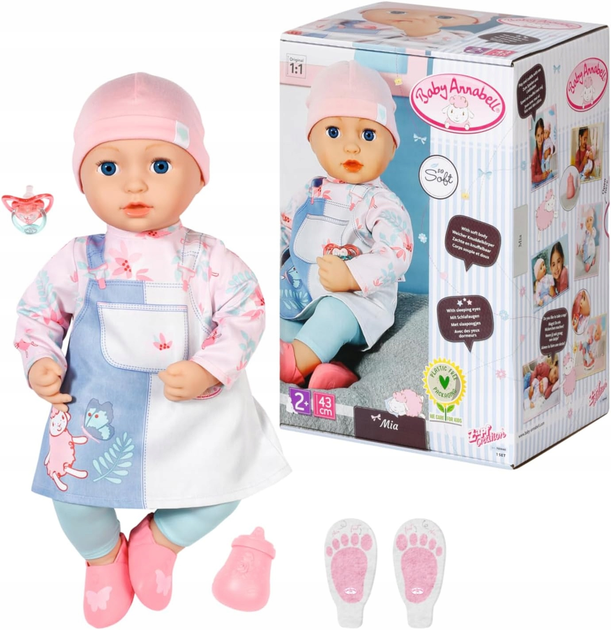 Lalka Zapf Baby Annabell Mia 43 cm (4001167705940) - obraz 1