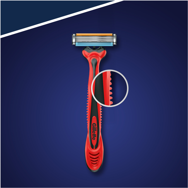 Jednorazowe maszynki do golenia dla mężczyzn Gillette Blue3 Plus Nitro Masz Red 12 szt (8700216148146) - obraz 4