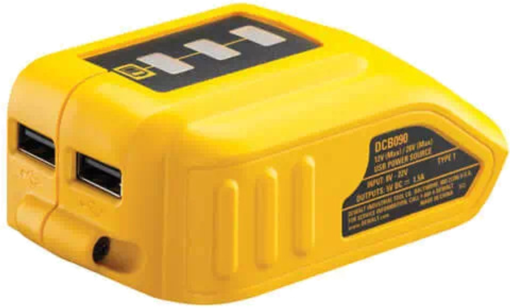 Ładowalna lampa LED DeWalt + adapter USB DeWalt (DCL040-XJ) - obraz 4