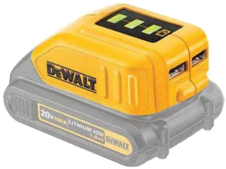Ładowalna lampa LED DeWalt + adapter USB DeWalt (DCL040-XJ) - obraz 7