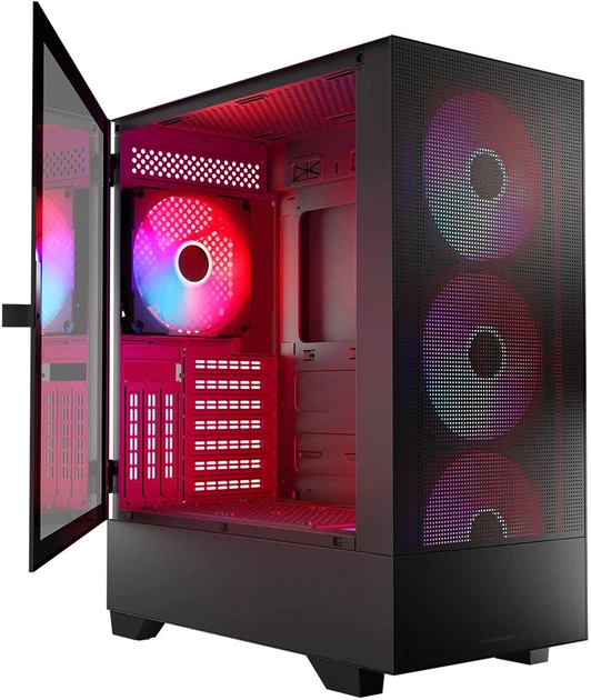 Корпус Modecom Siroco Argb Flow Midi без БЖ Black (AT-SIROCO-MG-10-00ARGB-00) - зображення 4