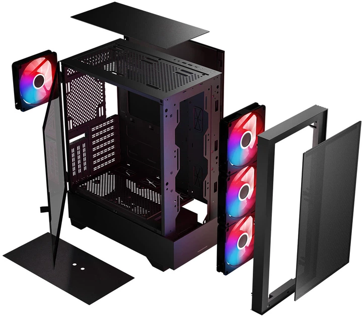 Корпус Modecom Siroco Argb Flow Midi без БЖ Black (AT-SIROCO-MG-10-00ARGB-00) - зображення 11