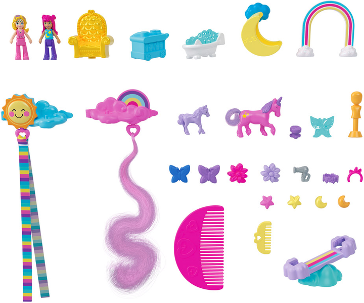 Zestaw do zabawy Mattel Polly Pocket Jednorożec Salon Piękności (HKV51) - obraz 3