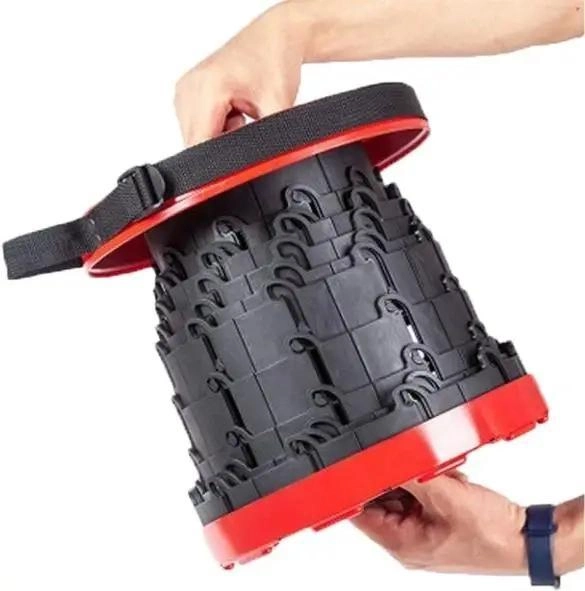 Складний табурет круглий пластиковий Кемпінг Telescopic stool туристичний стілець телескопічний - зображення 7