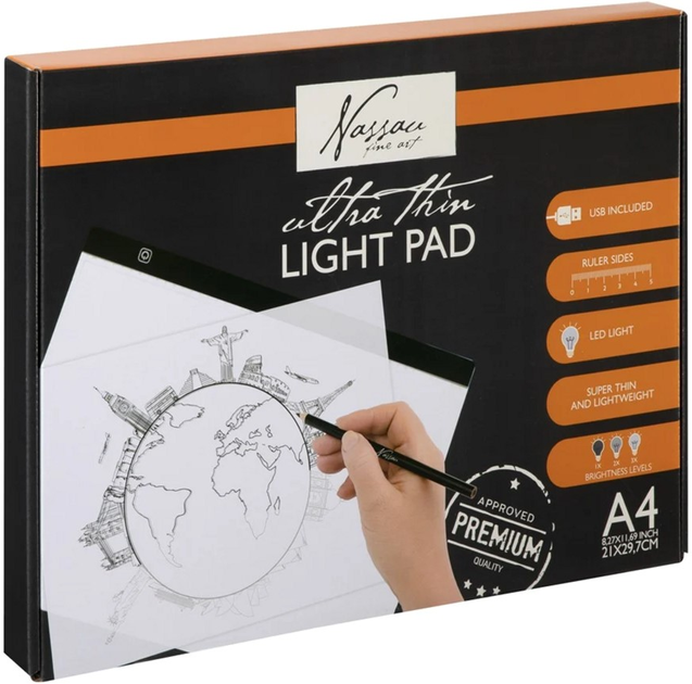 Світловий планшет Nassau Fine Art A4 LED Lightpad (AR0927/GE) - зображення 2
