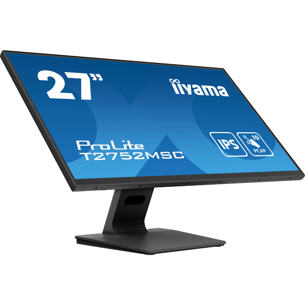 Монитор 27" IIYAMA ProLite T2752MSC-B1 IPS безрамочный/сенсорный экран Черный - изображение 4