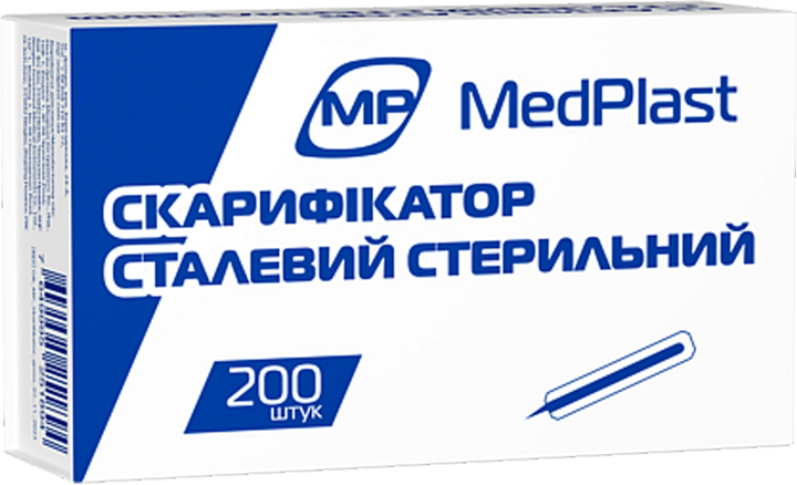 Скарификатор стальной MedPlast стерильный 200 шт. - изображение 1