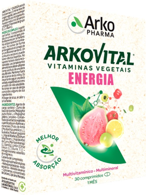 Kompleks witaminowo-mineralny Arkopharma Arkovital Energia Multivitamins 30 tabs (3578836122137) - obraz 1