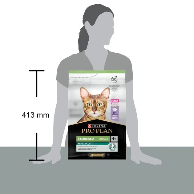 Сухой корм Purina Pro Plan Sterilised Adult 1+ Renal Plus с индейкой 3 кг - изображение 6