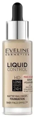 Жидкая тональная основа Eveline Liquid Control №015 Light Vanilla Niacynamid 32 мл (5903416058250) - Фото 2 Жидкая тональная основа Eveline Liquid Control №015 Light Vanilla Niacynamid 32 мл (5903416058250) - изображение 2