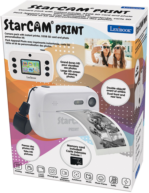 Kamera dla dzieci Lexibook StarCAM Instant with Printer White (DJ150) - obraz 5
