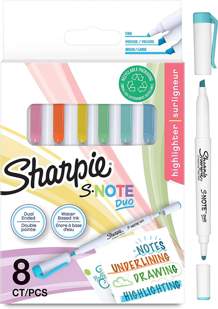 Набір фломастерів Sharpie S-Note Duo 8 шт (3026981821165) - зображення 1
