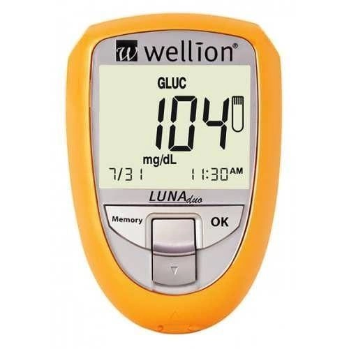 Глюкометр Wellion Luna Trio для вимірювання цукру і холестерину в крові (набор) Yellow - зображення 1