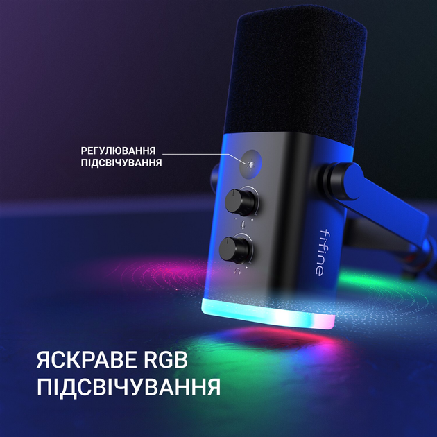 Мікрофон динамічний Fifine TAM8 USB/XLR Black - зображення 3