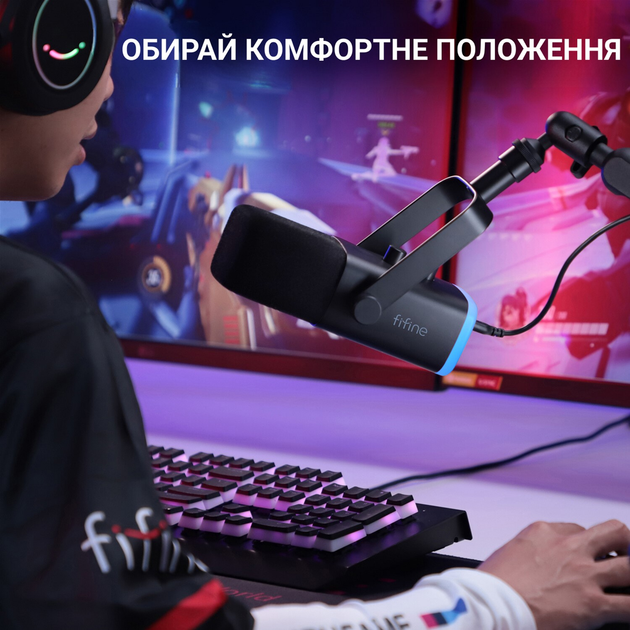 Мікрофон динамічний Fifine TAM8 USB/XLR Black - зображення 8