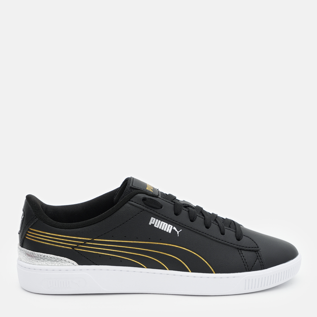 Акція на Жіночі кеди низькі Puma Vikky v3 Metallic Shine 39508502 40 (6.5UK) 25.5 см Puma Black-Puma Gold-Puma White від Rozetka