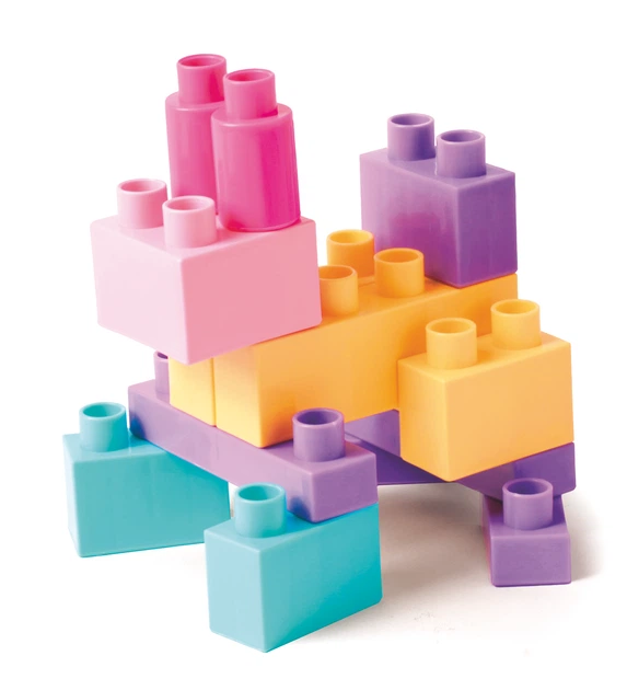 Конструктор Wader Kids Blocks 50 элементов розовый (41297) - Фото 4 Конструктор Wader Kids Blocks 50 элементов розовый (41297) - изображение 4