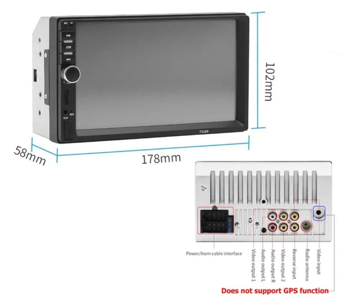 Автомагнітола 2din CML-PLAYER 7018B USB+microSD+Bluetooth+ПУЛЬТ (коротка база) - зображення 3
