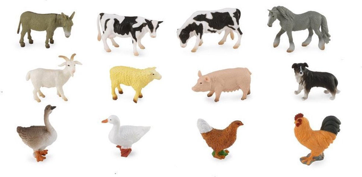 Figurki Collecta Mini Farm Animals Giftset 2.7 cm x 4.2 cm 12 szt (4892900011103) - obraz 2