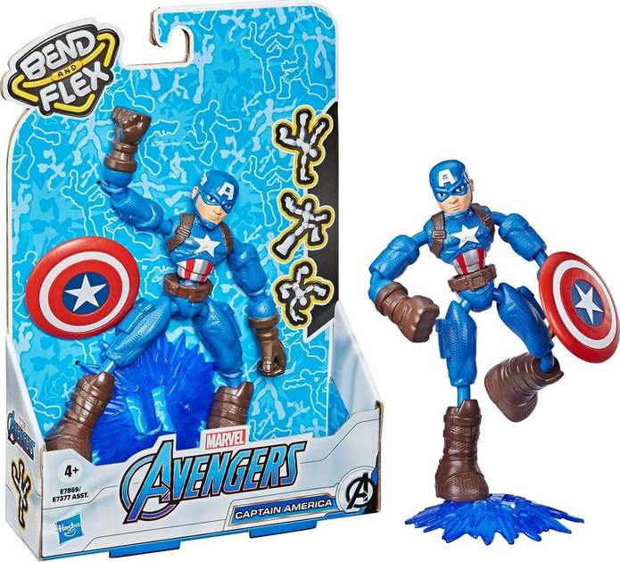 Фігурка Hasbro Avengers Bend and Flex Капітан Америка 15 см (5010993791972) - зображення 2