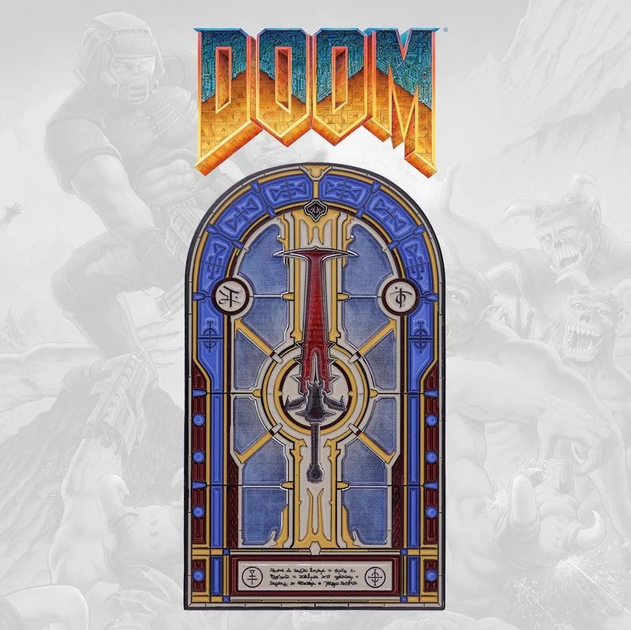 Figurka Fanattik Doom Limited Edition Crucible Sword Stained Glass Window Ingot 10 cm (5060948292436) - obraz 3