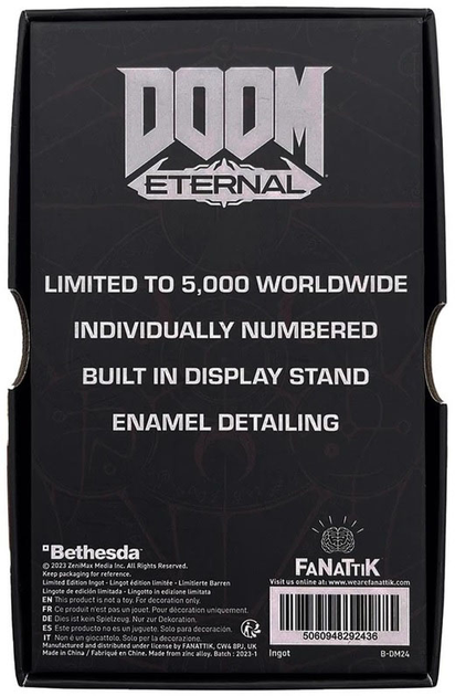 Figurka Fanattik Doom Limited Edition Crucible Sword Stained Glass Window Ingot 10 cm (5060948292436) - obraz 4
