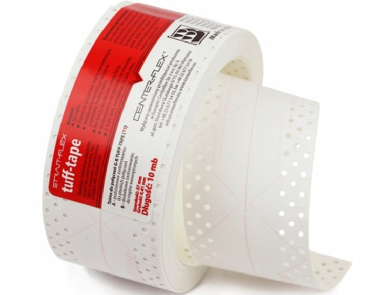 Стрічка композитна STRAIT-FLEX TUFF-TAPE (Червона) 57мм*30м*0,41мм для кутів та примикань - Фото 1 Стрічка композитна STRAIT-FLEX TUFF-TAPE (Червона) 57мм*30м*0,41мм для кутів та примикань - зображення 1