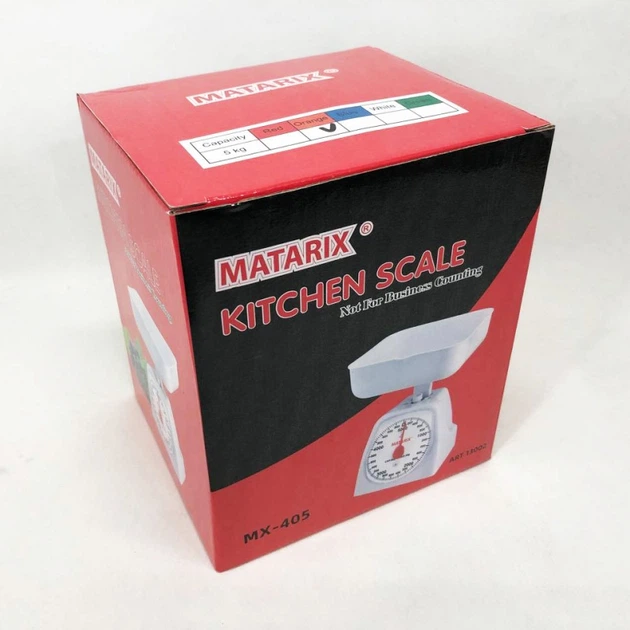 Весы кухонные MATARIX MX-405 orange механические 5 кг - изображение 9
