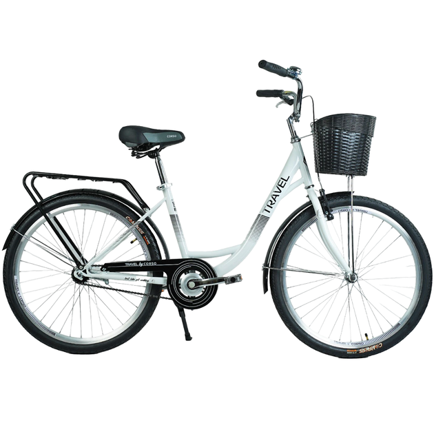 Велосипед городской Corso Travel 26" рама 16.5" белый TR-7302 - Фото 1 Велосипед городской Corso Travel 26" рама 16.5" белый TR-7302 - изображение 1