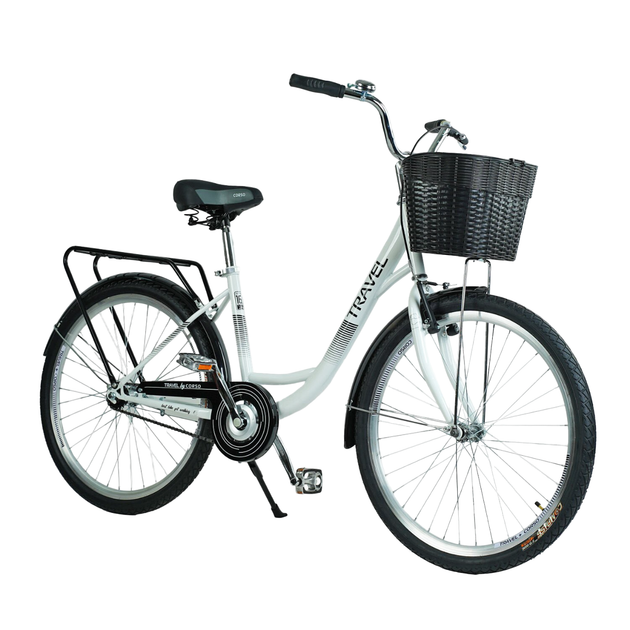 Велосипед городской Corso Travel 26" рама 16.5" белый TR-7302 - Фото 3 Велосипед городской Corso Travel 26" рама 16.5" белый TR-7302 - изображение 3