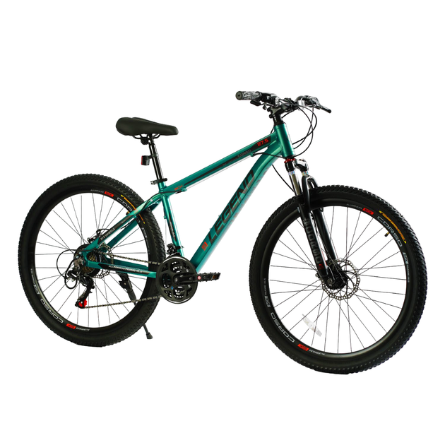 Велосипед спортивный Corso Legend 27,5" алюминиевая рама 15,5" зеленый LG-27812 - изображение 3