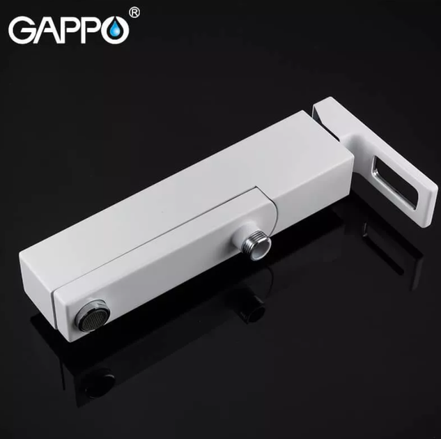 Змішувач для ванни GAPPO G3217-8, білий/хром - зображення 5