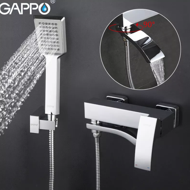 Змішувач для ванни GAPPO G3207, хром - зображення 3