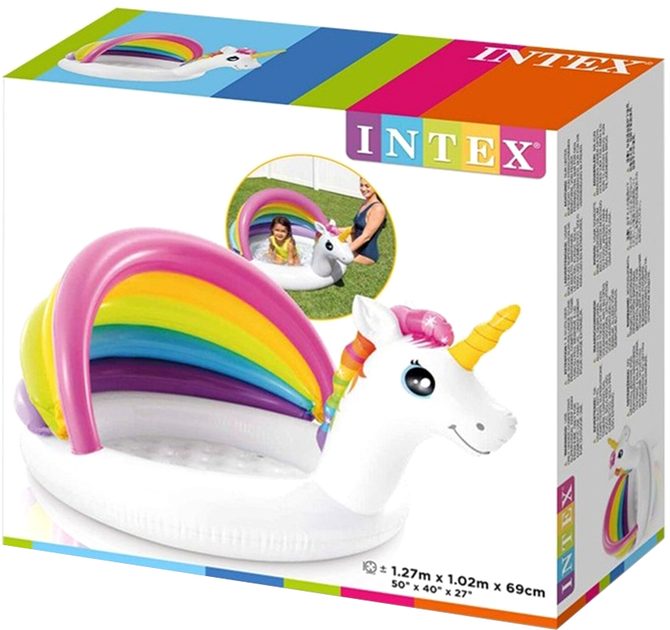 Nadmuchiwany basen dla dzieci Intex Unicorn 127 x 102 x 69 cm (6941057420097) - obraz 1