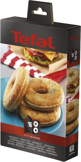 Форма для кексів Tefal Snack Collection Box 16 Bagels ​Black 2 шт (XA801612) - зображення 1