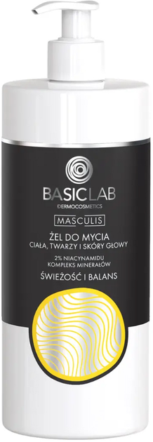 Żel pod prysznic BasicLab Dermocosmetics Masculis 500 ml (5904639170835) - obraz 1