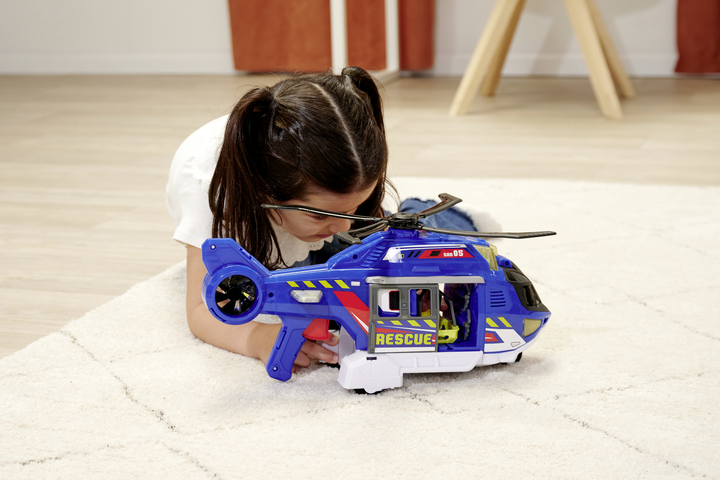 Funkcjonalny helikopter Dickie Toys Rescue Service z wyciągarką z efektami dźwiękowymi i świetlnymi 36 cm (203307002) - obraz 12