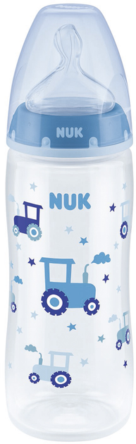 Пляшка для годування Nuk First Choice Plus із силіконовою соскою 300 мл Синя (10741926) - зображення 1