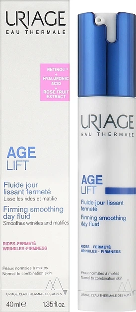 Зміцнювальний розгладжувальний денний флюїд - Uriage Age Lift Firming Smoothing Day Fluid 40ml - зображення 2