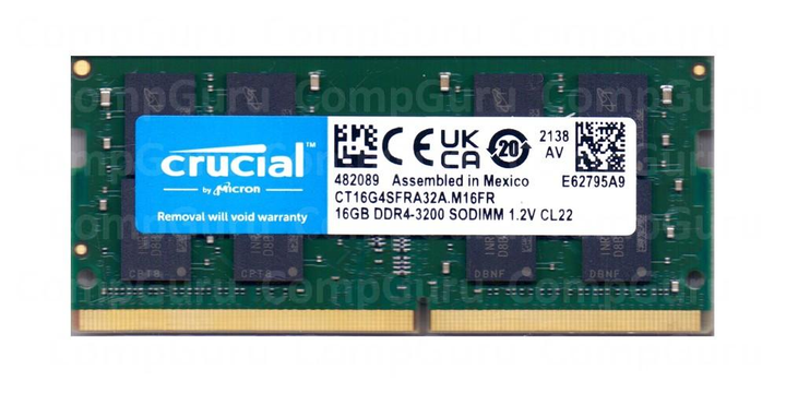 Оперативная память для ноутбука Crucial DDR4 16GB 3200MHz SO