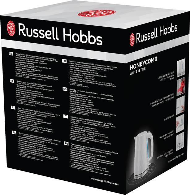 Czajnik elektryczny Russell Hobbs Honeycomb 26050-70 - obraz 14