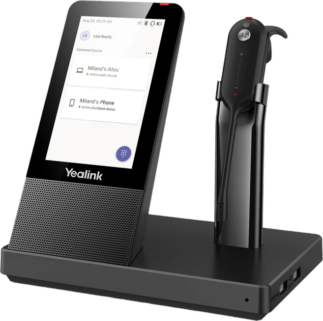 Bluetooth-гарнітура Yealink WH67 UC DECT Black (1308041) - зображення 4