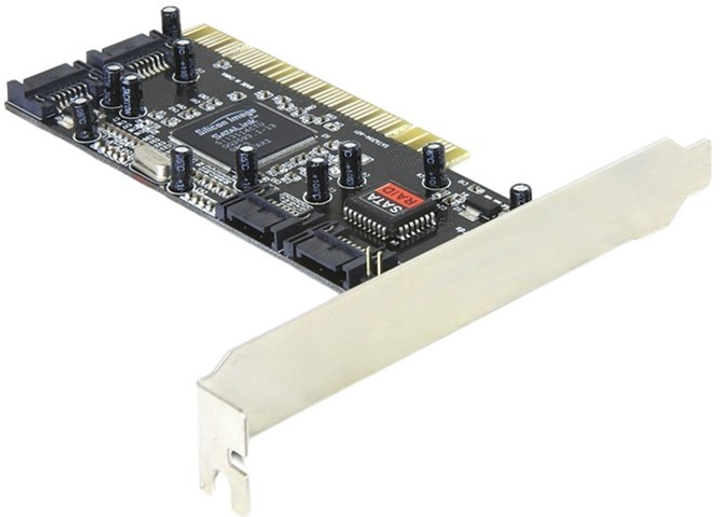 Контролер RAID Delock PCI - 4 x SATA з RAID (4043619701544) - зображення 1