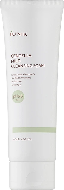 М'яка очищувальна пінка з центелою - iUNIK Centella Mild Cleansing Foam 120ml (1084018-77490) - Фото 1 М'яка очищувальна пінка з центелою - iUNIK Centella Mild Cleansing Foam 120ml (1084018-77490) - изображение 1